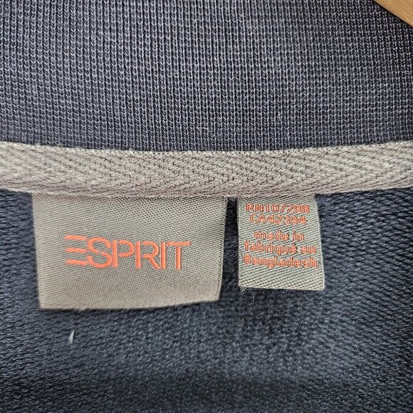 Esprit Full Zip Sweater Men's Size XL Blue Long Sleeve Sweatshirt - Picture 3 of 10